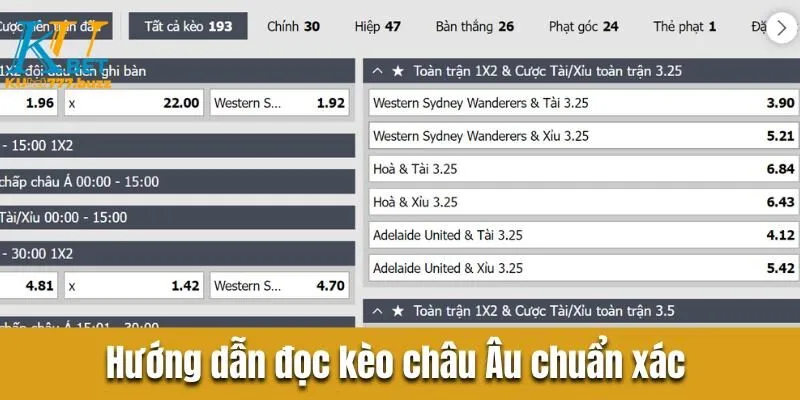 Hướng dẫn đọc kèo châu Âu chi tiết cho người mới bắt đầu Hướng dẫn đọc kèo châu Âu chuẩn xác từ chuyên gia